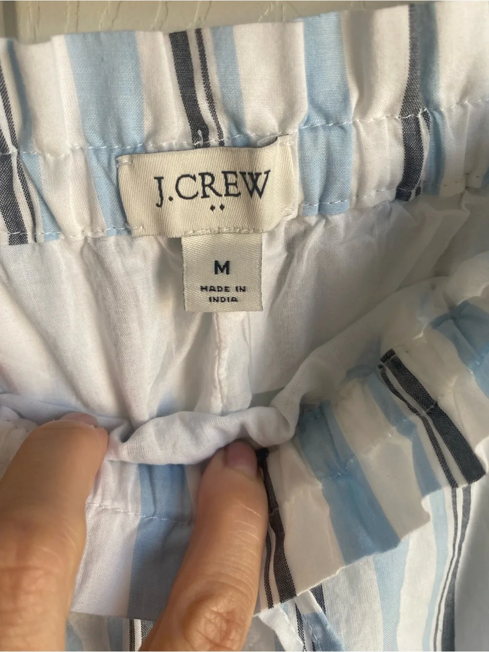 J Crew Light Blue & White Striped Tiered Maxi Skirt size medium NEW WITH TAGS